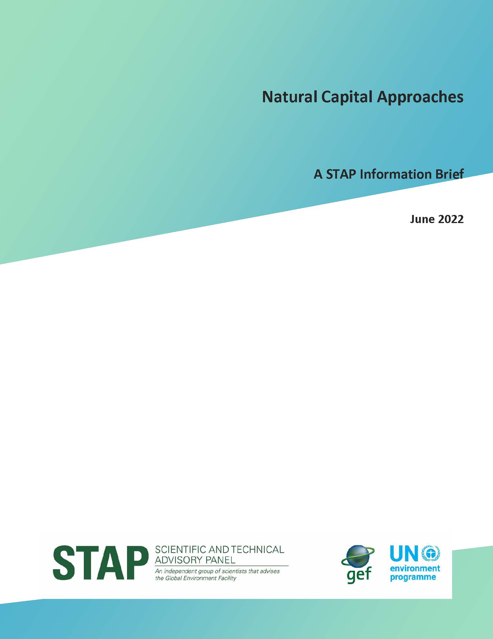 Natural capital approaches